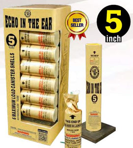 Echo In The Ear 5" Canister,Curbside Fireworks